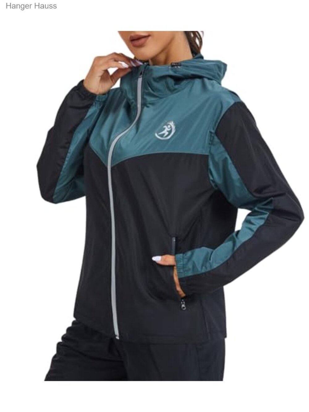 Waterproof Lightweight Windbreaker Rain Jacket with Hood for Women Running